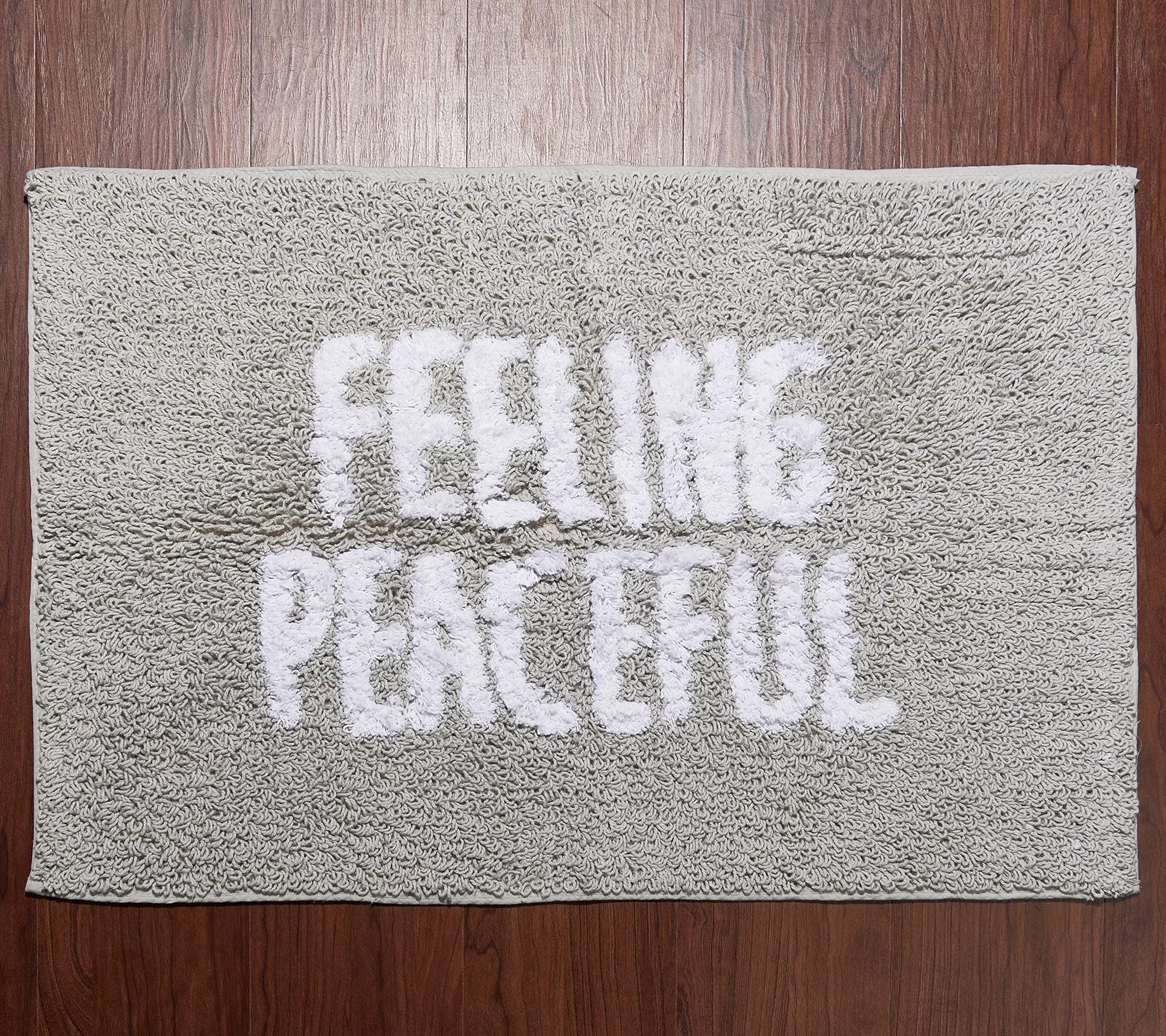 Peace Love World 100% Cotton Skid Resistant Bath Mat