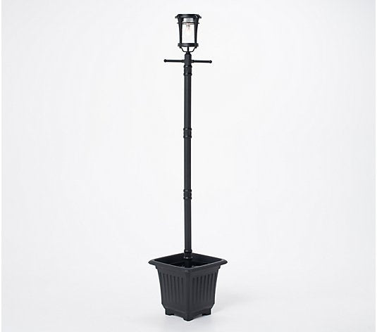 Garden Reflections Solar Lamp Post and Planter Combo