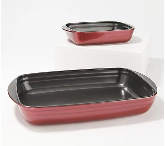 Kuhn Rikon Set of (2) Nonstick Glass Bakers Bakers