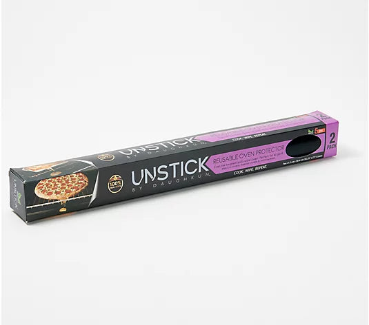 UNSTICK Set of 2 Reusable Non-Stick Oven Liners