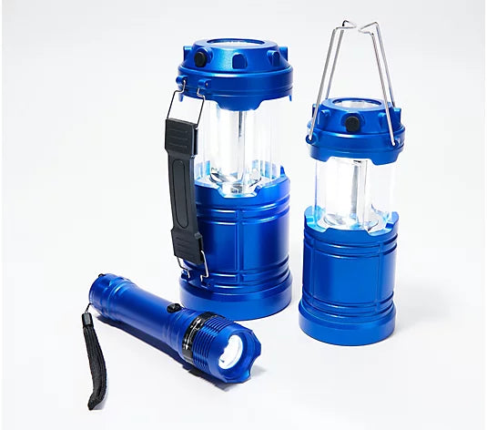 SecureBrite Set of 3 Ultimate Flashlight and Lantern Bundle