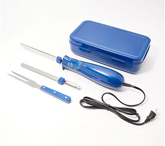 Temp-tations Electric Knife with Carving Fork and Storage Case