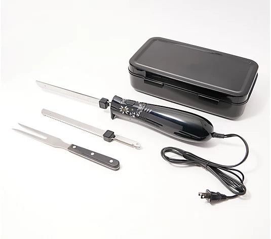 Temp-tations Electric Knife with Carving Fork and Storage Case