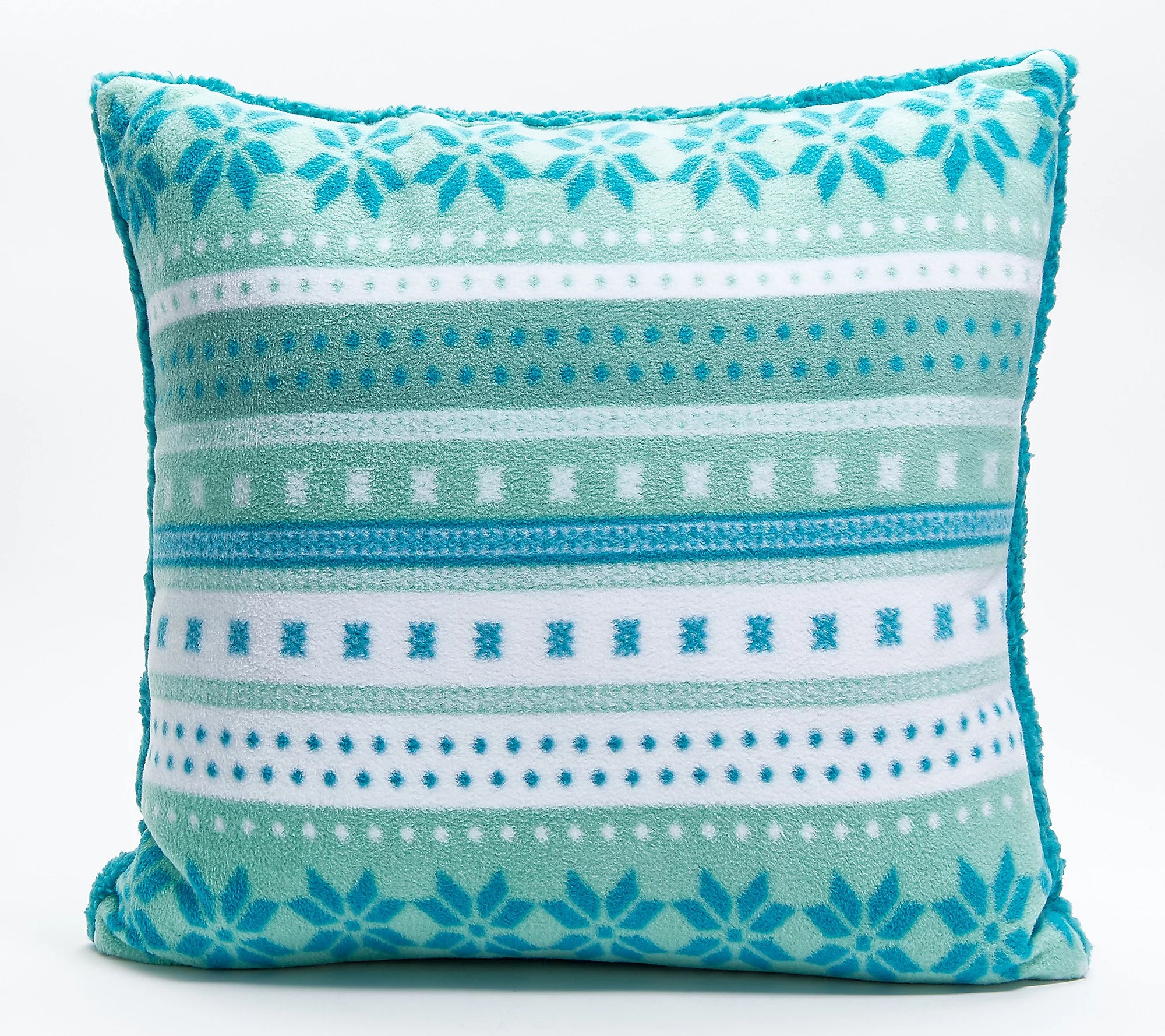 Berkshire 18" x 18" Fair Isle with Sherpa Reverse Pillow