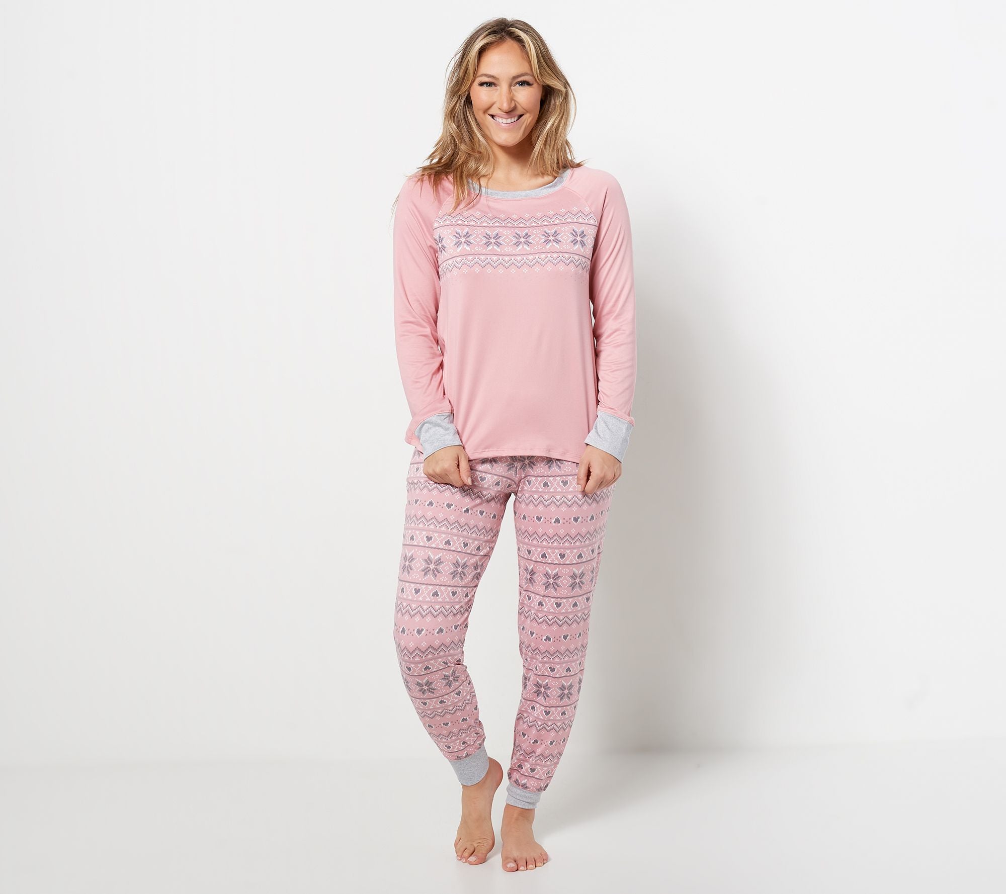 Cuddl Duds Cozy Jersey Novelty Jogger Pants Pajama Set