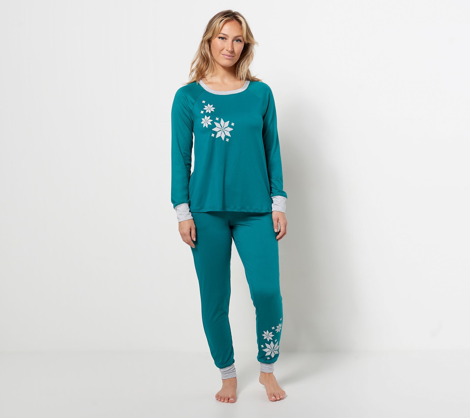 Cuddl Duds Cozy Jersey Novelty Jogger Pants Pajama Set