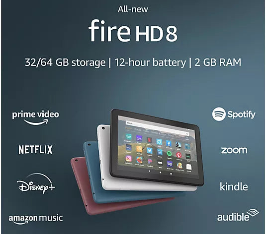 Amazon ALL-NEW Fire 8" 32GB Tablet w/ Software & Case Voucher