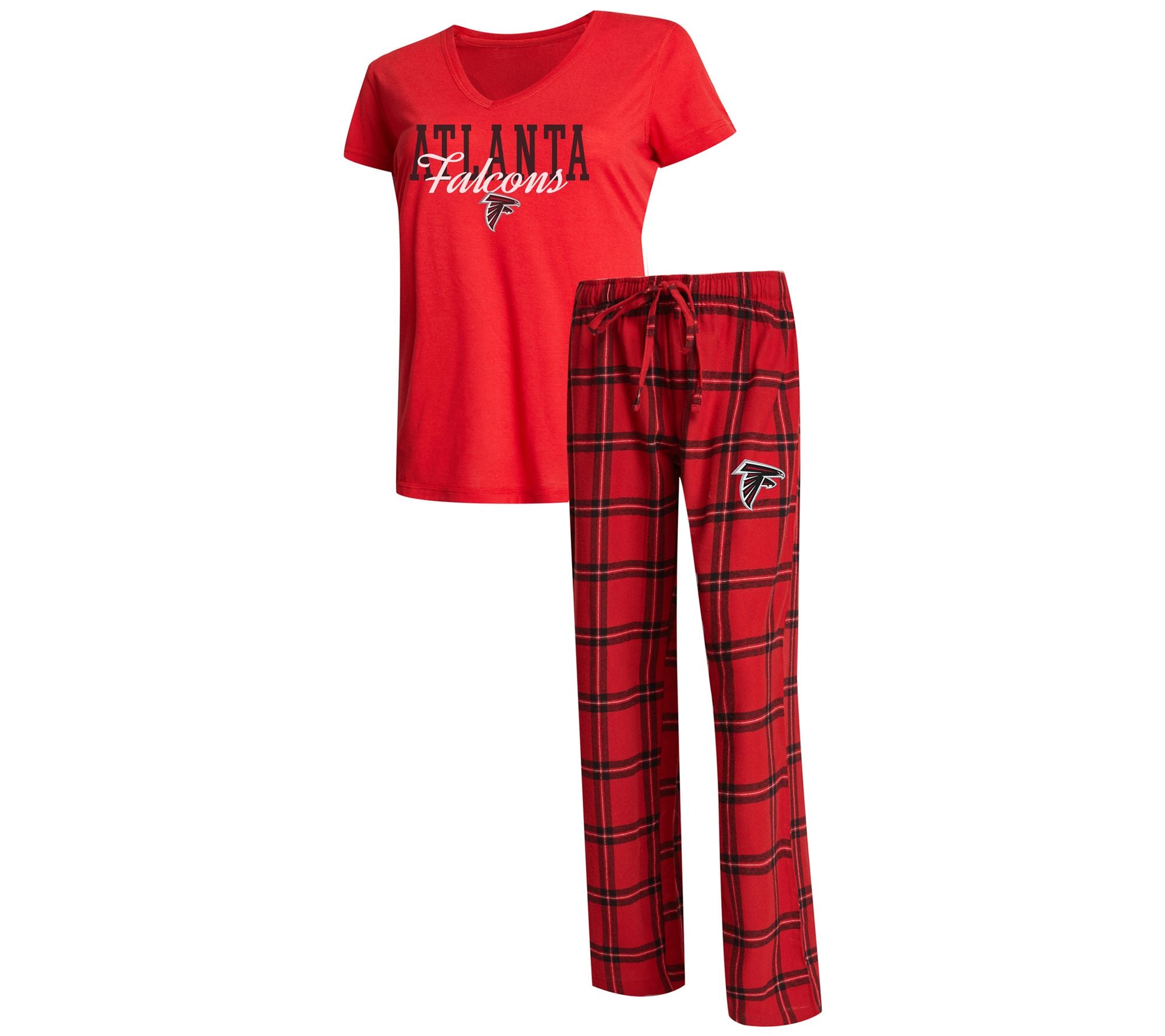 NFL Women's Pajama Set with Flannel Pants & T-Shirt