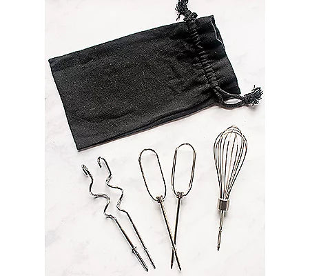 Blue Jean Chef Variable Speed Hand Mixer with Dough Hooks and Whisk