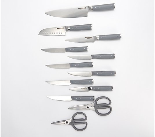 KitchenAid Gourmet 13-Piece Triple Rivet Knife Block Set