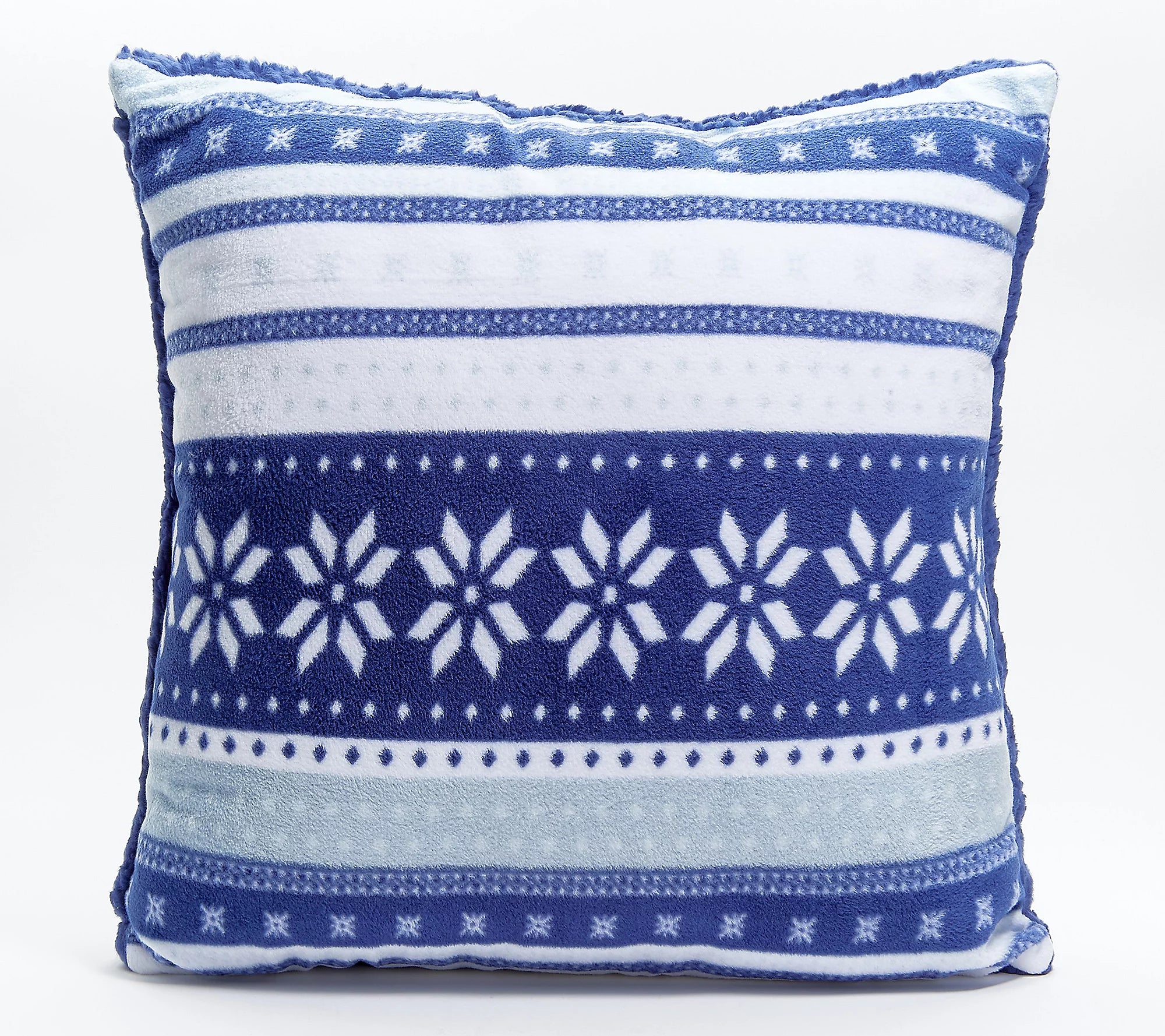 Berkshire 18" x 18" Fair Isle with Sherpa Reverse Pillow