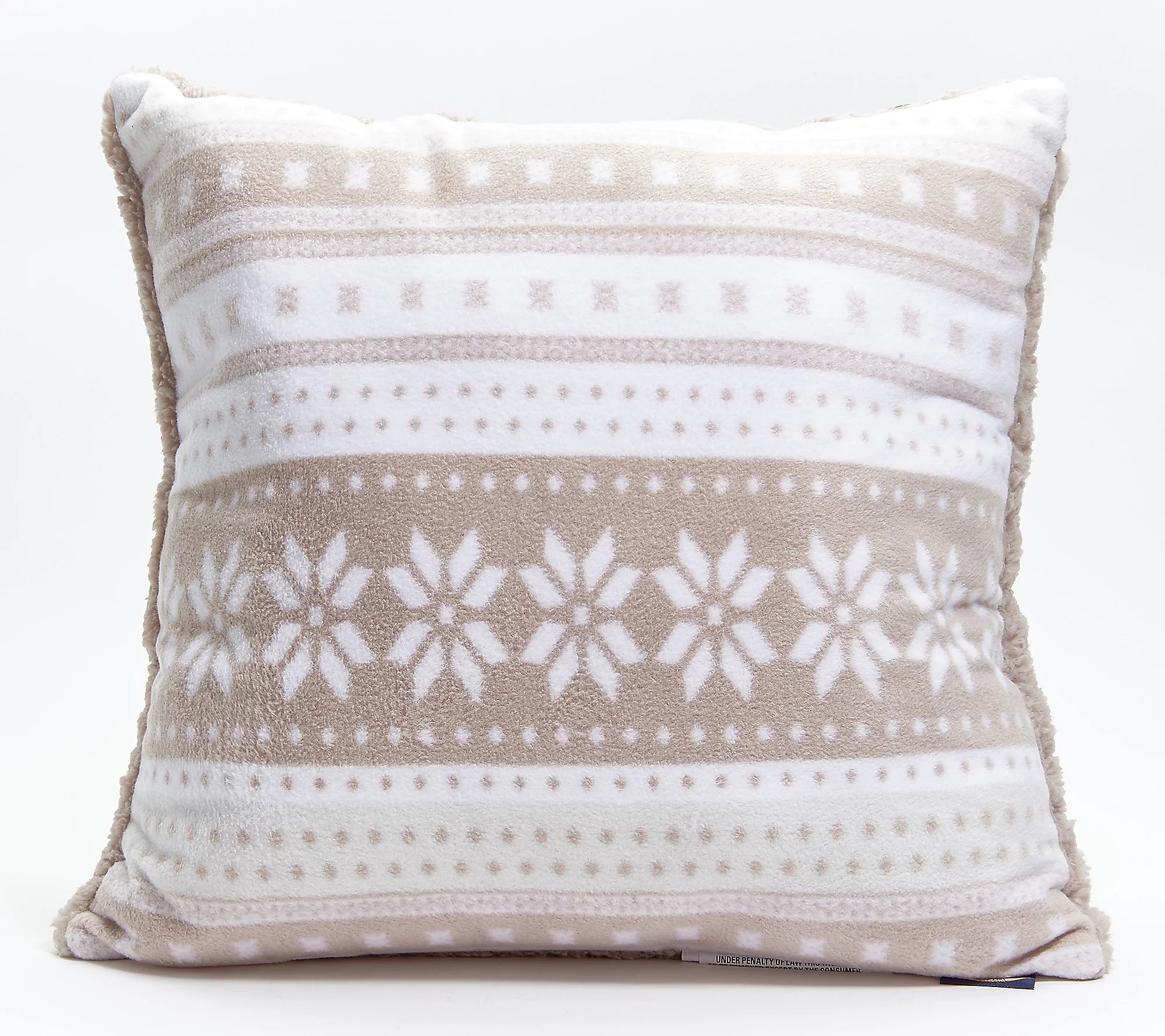 Berkshire 18" x 18" Fair Isle with Sherpa Reverse Pillow